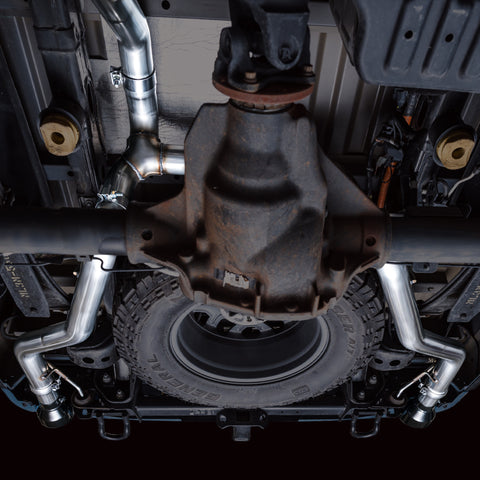 AWE Tuning 2021+ Ford F-150 Tremor (w/ Bumper Cutouts) 0FG Non-Resonated Catback -Diamond Black Tips - 3020-33402