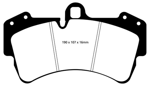EBC 11-15 Audi Q7 3.0 Supercharged Yellowstuff Front Brake Pads - DP41473R