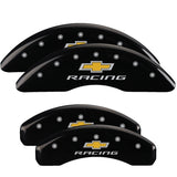 MGP 4 Caliper Covers Engraved Front & Rear MGP Black finish silver ch - 15211SMGPBK