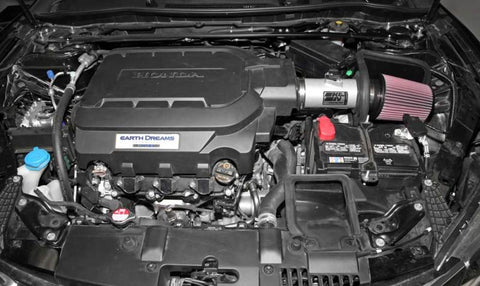 K&N 13-14 Honda Accord 3.5L V6 69 Series Typhoon Air Intake System - Silver Cold Air Intake Kit - 69-1212TS