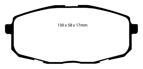 EBC 09-12 Hyundai Elantra 2.0 Touring Yellowstuff Front Brake Pads - DP41562R