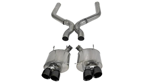 Corsa 2013-2014 Ford Mustang Shelby GT500 5.8L V8 Black Sport Axle-Back + XO Exhaust - 14323BLK