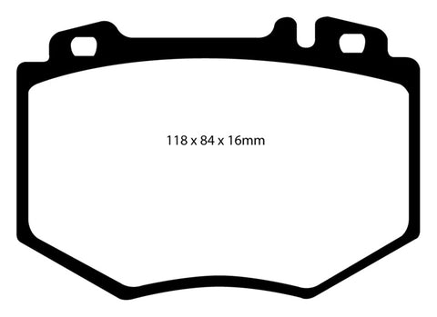 EBC 03-06 Mercedes-Benz CL600 5.5 Twin Turbo Yellowstuff Front Brake Pads - DP41487R