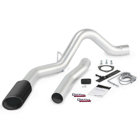 Banks Power 15 Chevy 6.6L LML ECLB/CCSB/CCLB Monster Exhaust System - SS Single Exhaust w/ Black Tip - 47787-B