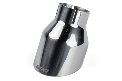 APR Single-Walled 4in Slash-Cut Tips - Polished Silver - Set of 2 - TPK0004