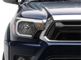 Raxiom 12-15 Toyota Tacoma Axial Series Headlights/Seq LED Bar- Black- Clear Lens - TT21848