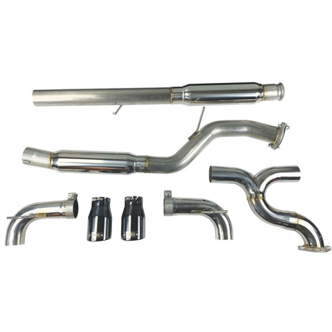 Injen 16-18 Ford Focus RS 3in Cat-Back Stainless Steel Exhaust w/ 4in Black Chrome Tips - SES9004