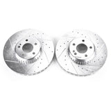 Power Stop 15-18 Mercedes-Benz C300 Front Evolution Drilled & Slotted Rotors - Pair - EBR1604XPR