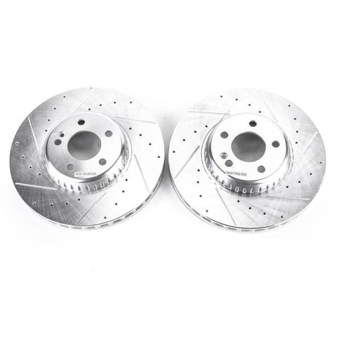Power Stop 15-18 Mercedes-Benz C300 Front Evolution Drilled & Slotted Rotors - Pair - EBR1604XPR