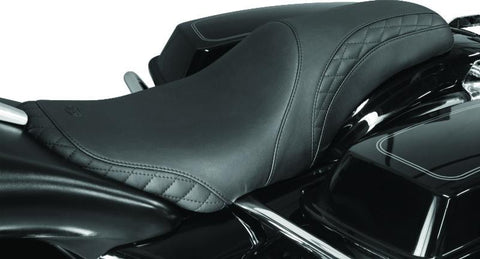 Mustang 06-17 Harley Dyna Standard Touring Solo Seat - Black - 76107