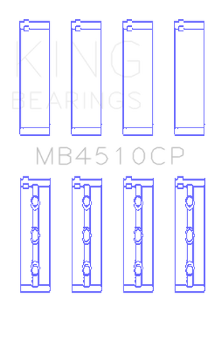 King 2005-2012 Nissan VQ40DE 6 Cyl (Size STD) Performance Main Bearing Set - MB4510CP