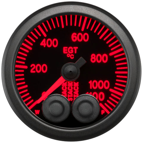 Autometer Stack 52mm 0-1100 Deg C Pro-Control Exhaust Gas Temp Gauge - Black - ST3513