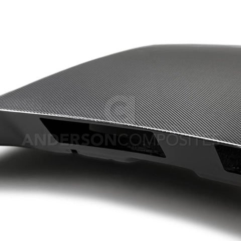 Anderson Composites 2018 Ford Mustang Double Sided Type-CJ 4in Carbon Fiber Cowl Hood - AC-HD18FDMU-CJ-DS