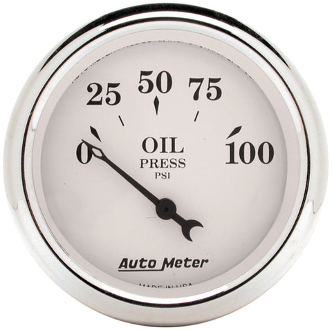 Autometer Old Tyme White 5 Piece Kit (MPH/FUEL/OILP/WTMP/BAT) 59-60 Chevy Car Direct-Fit Dash Kit - 7034-OTW