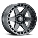 ICON Raider 17x8.5 6x120 0mm Offset 4.75in BS Satin Black Wheel - 3417859447SB