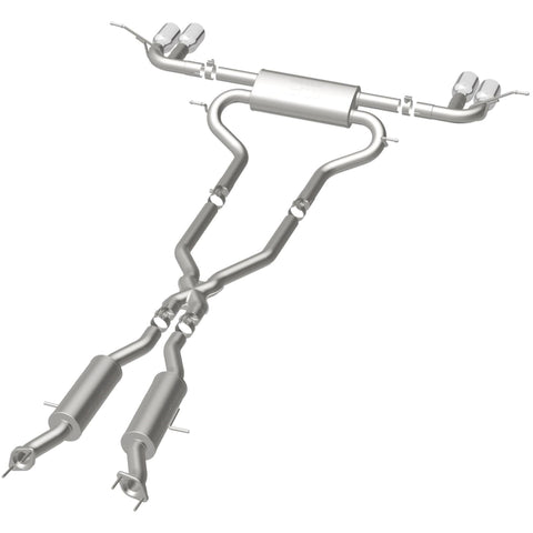 MagnaFlow Cat Back, SS, 2.5in, Quad Split Polish 4in tip 14-15 Jeep Grand Cherokee 3.6L/5.7L V6/V8 - 19193