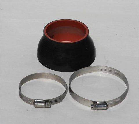 Granatelli 4in-3in Silicone Reducer Sleeve w/Clamps - 400B300X