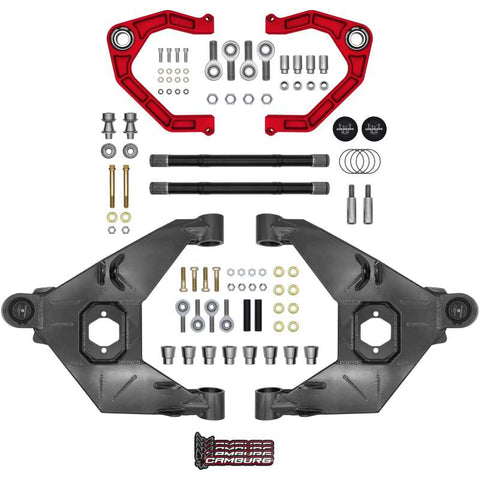 Camburg 21-25 Ford Bronco 21-25 Trail Series L/T Kit w/ Axles (BILLET UCA) (RED) - CAM-110243-K-RED