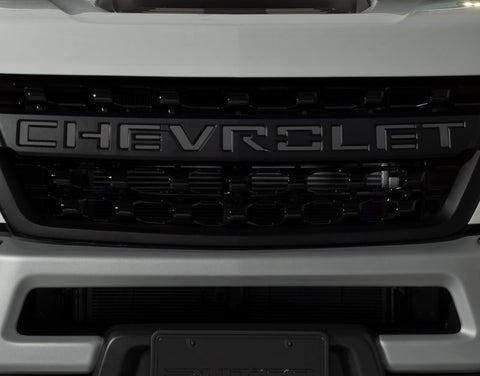 Putco 19-20 Chevy Silverado LD - Grille Letters - Black Platinum Chevrolet Letters - 55552BPGM