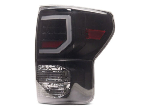 Raxiom 07-13 Toyota Tundra Axial Series Dual C-Shape LED Tail Lights- Black Housing- Smoked Lens - TU9917