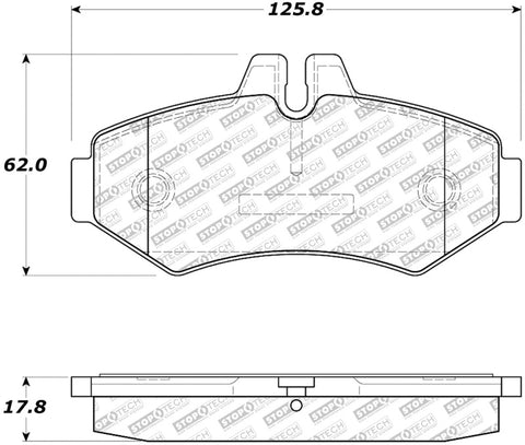StopTech 02-11 Mercedes G500 Street Select Rear Brake Pads - 305.09280