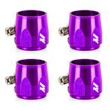 Mishimoto Aluminum -8AN Hex Finishers - Purple - MMHXF-08-4-PR