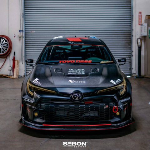 Seibon 2023 Toyota GR Corolla VS-Style Double-Sided Carbon Hood - Gloss Finish - HD23TYGRCOR-VS-DS