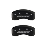 MGP 4 Caliper Covers Engraved Front & Rear EDGE/2015 Red finish silver ch - 10241SEDERD