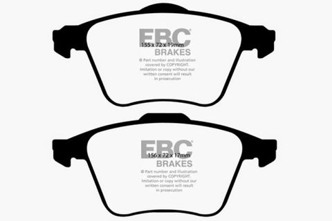 EBC 08-10 Volvo S60 2.5 Turbo T5 Greenstuff Front Brake Pads - DP21679