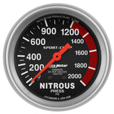 Autometer 2-5/8in 0-2000 PSI Mechanical Nitrous Pressure Sport-Comp Gauge - 3428