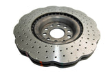 DBA 12-13 Volkswagen Golf R 3.6L Front 4000 Series Drilled Wavy Rotor - DBA42808WXD