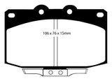 EBC 86-89 Mazda RX7 2.4 (1.3 Rotary)(Vented Rear Rotors) Bluestuff Front Brake Pads - DP5763NDX