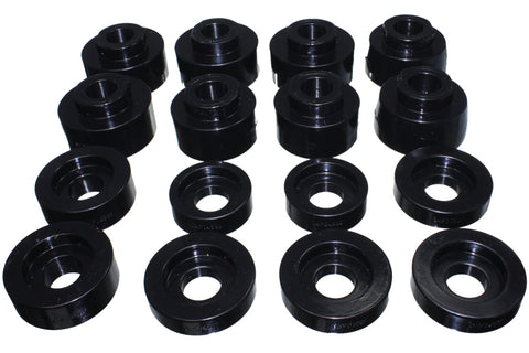Energy Suspension 08-16 Ford F-250/F-350/F-450/F-550 Super Duty Crew Cab Black Body Mount Set - 4.4124G