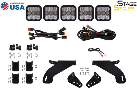 Diode Dynamics 21-22 Ford F-150 SS5 Grille CrossLink Lightbar Kit- Pro White Combo - DD7321