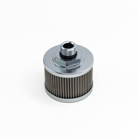 DeatschWerks Stainless Steel 8AN 100 Micron Universal Fuel Pump Pre-Filter - 8-01-08100
