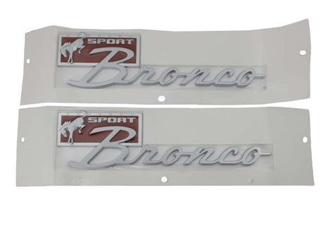 Ford Racing Bronco Sport Script Fender Badge Kit - M-1447-BSPRT