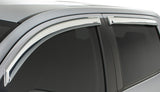 Stampede 2007-2019 Toyota Tundra Extended Crew Cab Pickup Tape-Onz Sidewind Deflector 4pc - Chrome - 6349-8