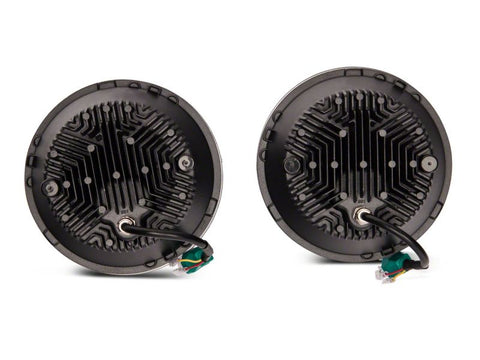 Raxiom 07-18 Jeep Wrangler JK Axial 7-In LED Headlights w/ DRL Turn Signals- Blk Housing (Clear) - J173078