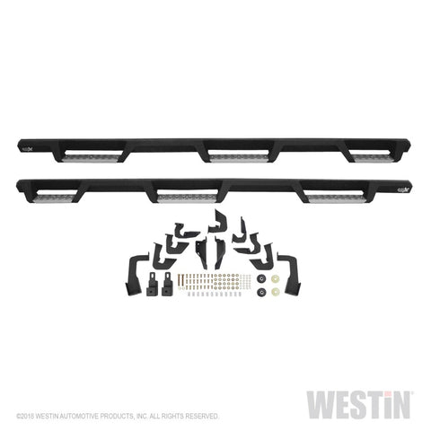 Westin/HDX 07-18 Chevrolet Silverado 1500 Crew (5.5ft) (Excl Classic) Drop WTW Nerf Step Bars - Blk - 56-5345652