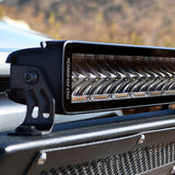 Go Rhino Xplor Blackout Combo Series Dbl Row LED Light Bar w/Amber (Side/Track Mount) 40in. - Blk - 754004012CDS