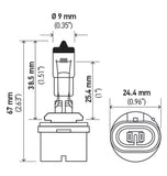 Hella Optilux 893 12V 37.5W Extreme Yellow Bulbs (Pair) - H71071192