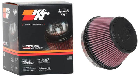 K&N Universal Clamp-On Air Filter 6in FLG / 7-1/2in B / 5-1/8in T / 4in H - RU-1009
