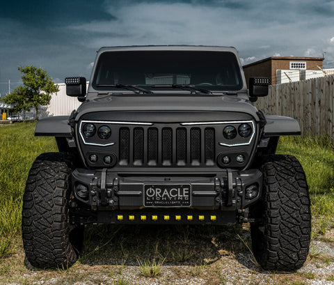 ORACLE Lighting 2019+ Jeep Wrangler JL Skid Plate w/ Integrated LED Emitters - Yellow - 5883-006