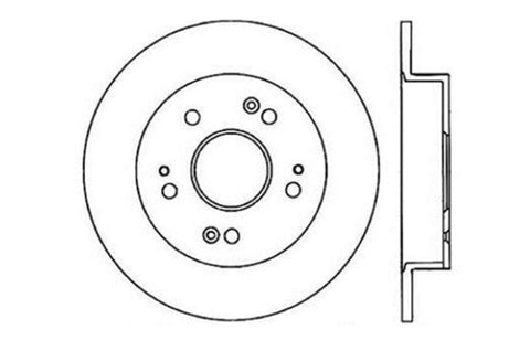 StopTech 06-09 Honda Civic Ex/Si Slotted & Drilled Left Rear Rotor - 127.40040L