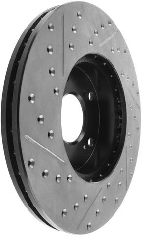 StopTech 06-08 Civic GX / 02-04 CR-V / 98-02 Honda Accord V6 / 03-07 Accord 4 cyl/V6 MT Slotted & D - 127.40036L