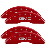 MGP 4 Caliper Covers Engraved Front & Rear Style 1/Chrysler Wing Red finish silver ch - 32018SCW1RD