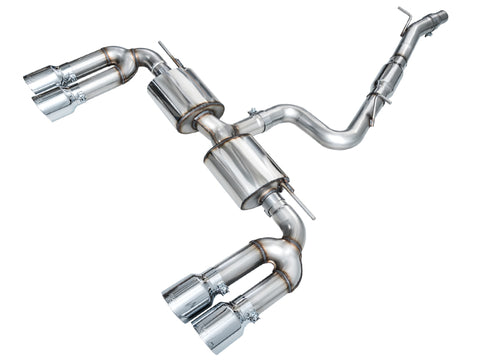 AWE Tuning 22-24 Audi 8Y S3 Touring Edition Exhaust - Chrome Silver Tips - 3015-42897