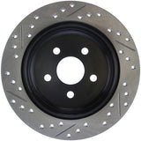 StopTech 03-09 Chrysler PTCruiser Tur / 03-05 Dodge Neon SRT-4 Rear Left Slotted & Drilled Rotor - 127.63054L
