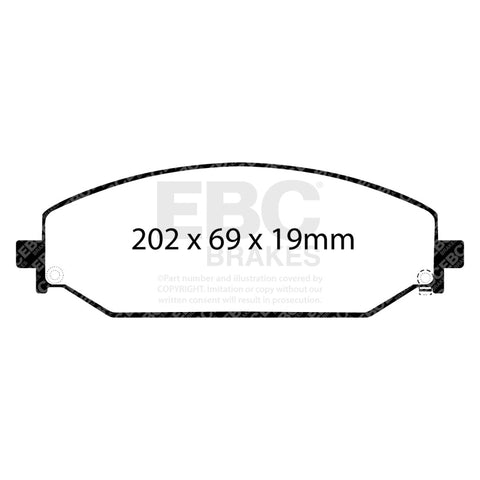 EBC 2019+ Ram Trucks 1500 (DT) Greenstuff Front Brake Pads - DP63094