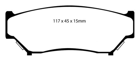 EBC 98-00 Chevrolet Tracker 1.6 (4 Door) Greenstuff Front Brake Pads - DP6979